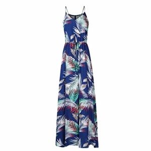 Palm Print Maxi Dress